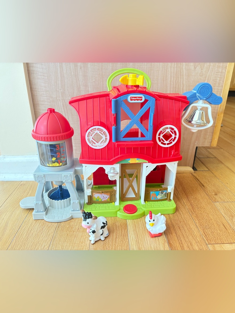 Fisher Price Little People Caring for Animal Barn & Silo Lights & Sound WORKS!